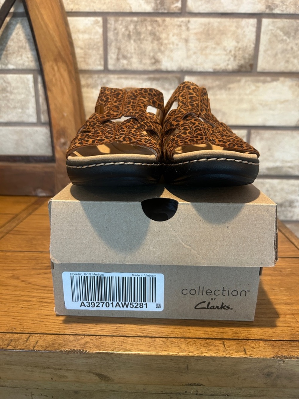 Clark’s Collection Leather Sandals Lexi Marigold Cheetah